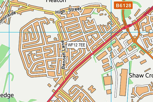 WF12 7EE map - OS VectorMap District (Ordnance Survey)