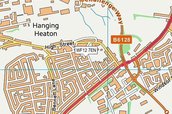 WF12 7EN map - OS VectorMap District (Ordnance Survey)