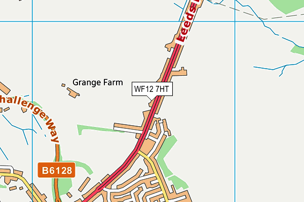 WF12 7HT map - OS VectorMap District (Ordnance Survey)