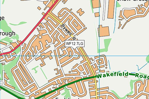 WF12 7LG map - OS VectorMap District (Ordnance Survey)