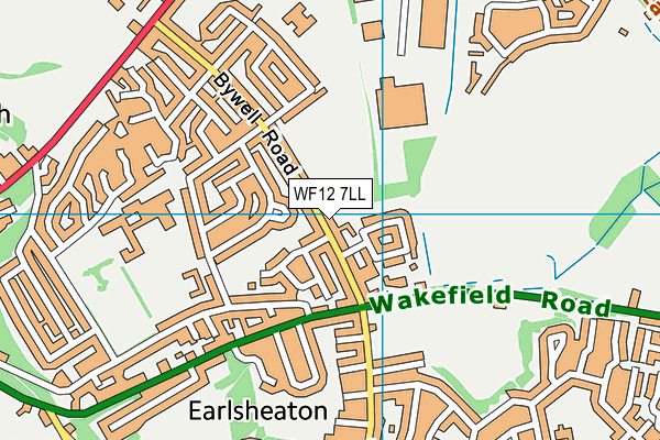 WF12 7LL map - OS VectorMap District (Ordnance Survey)