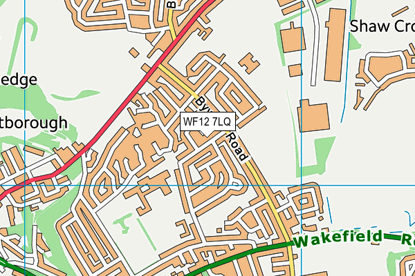 WF12 7LQ map - OS VectorMap District (Ordnance Survey)