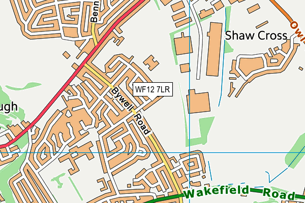 WF12 7LR map - OS VectorMap District (Ordnance Survey)