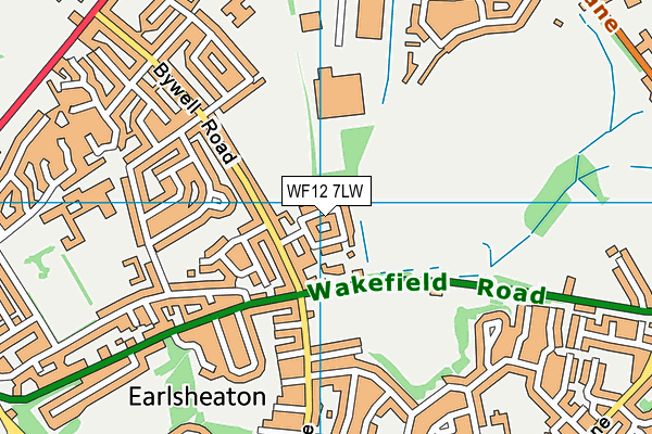 WF12 7LW map - OS VectorMap District (Ordnance Survey)