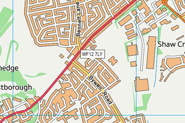 WF12 7LY map - OS VectorMap District (Ordnance Survey)