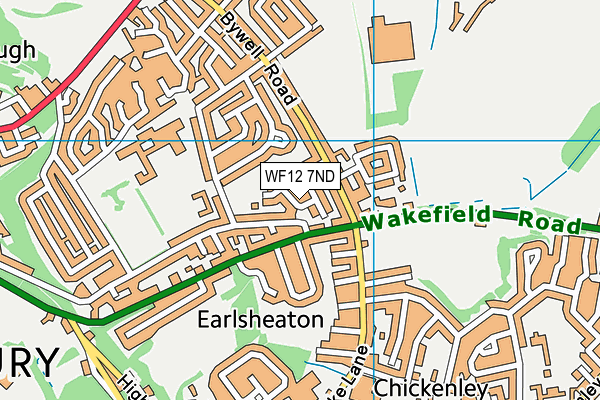 WF12 7ND map - OS VectorMap District (Ordnance Survey)