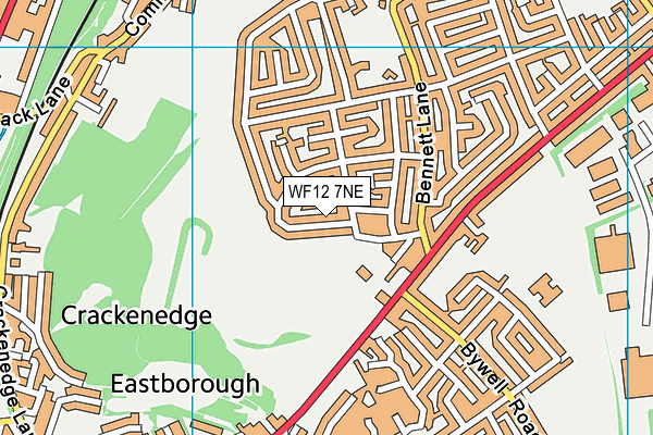 WF12 7NE map - OS VectorMap District (Ordnance Survey)