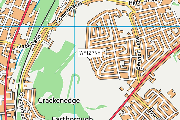 WF12 7NH map - OS VectorMap District (Ordnance Survey)