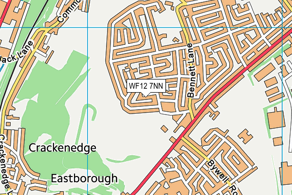 WF12 7NN map - OS VectorMap District (Ordnance Survey)