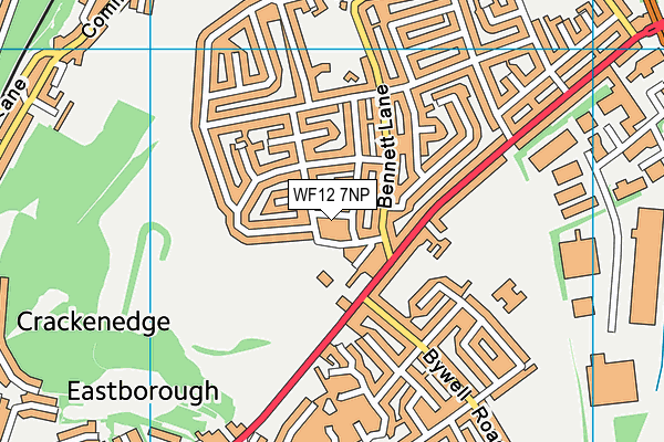 WF12 7NP map - OS VectorMap District (Ordnance Survey)