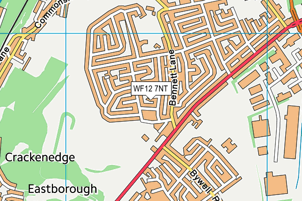 WF12 7NT map - OS VectorMap District (Ordnance Survey)