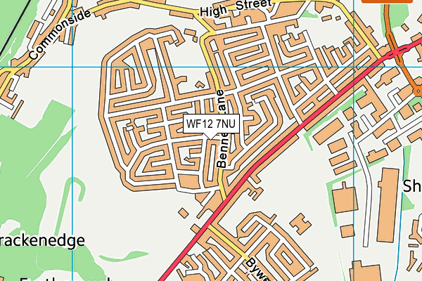 WF12 7NU map - OS VectorMap District (Ordnance Survey)