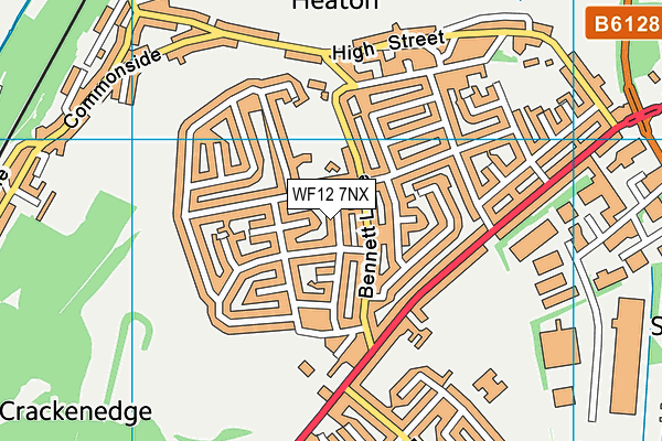 WF12 7NX map - OS VectorMap District (Ordnance Survey)