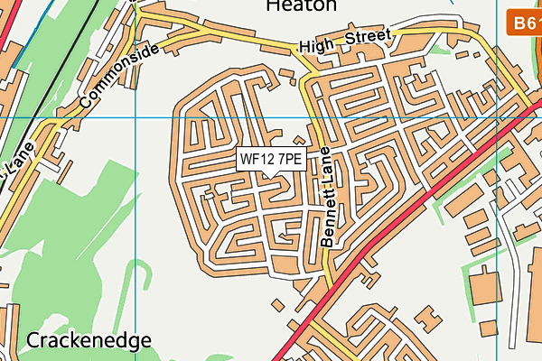 WF12 7PE map - OS VectorMap District (Ordnance Survey)