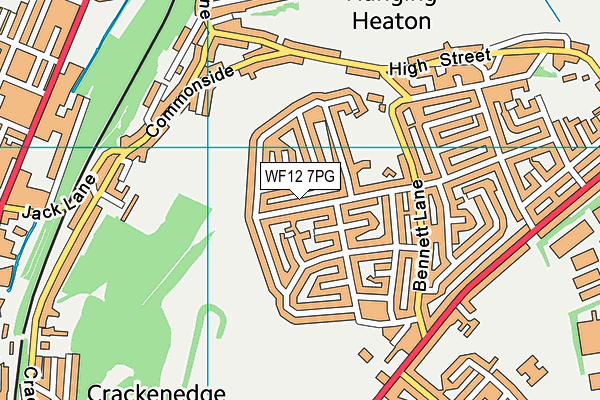 WF12 7PG map - OS VectorMap District (Ordnance Survey)