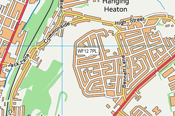 WF12 7PL map - OS VectorMap District (Ordnance Survey)