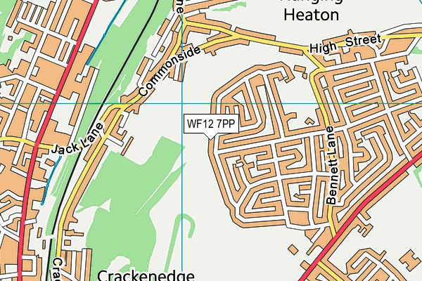 WF12 7PP map - OS VectorMap District (Ordnance Survey)