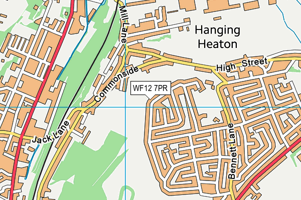 WF12 7PR map - OS VectorMap District (Ordnance Survey)