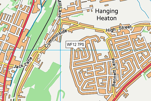 WF12 7PS map - OS VectorMap District (Ordnance Survey)