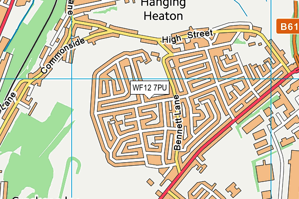 WF12 7PU map - OS VectorMap District (Ordnance Survey)