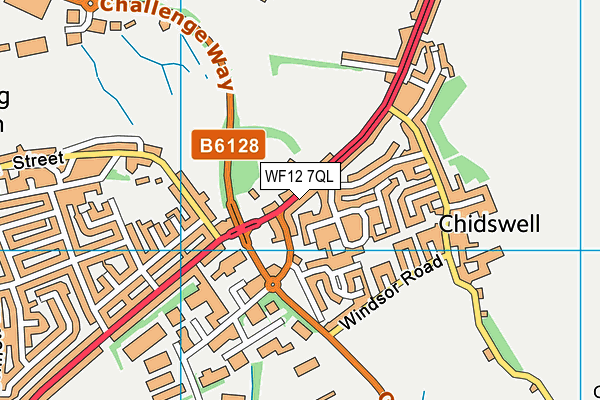 WF12 7QL map - OS VectorMap District (Ordnance Survey)