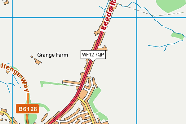 WF12 7QP map - OS VectorMap District (Ordnance Survey)