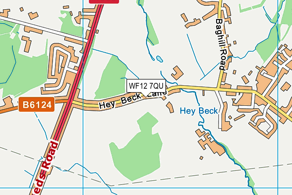 WF12 7QU map - OS VectorMap District (Ordnance Survey)