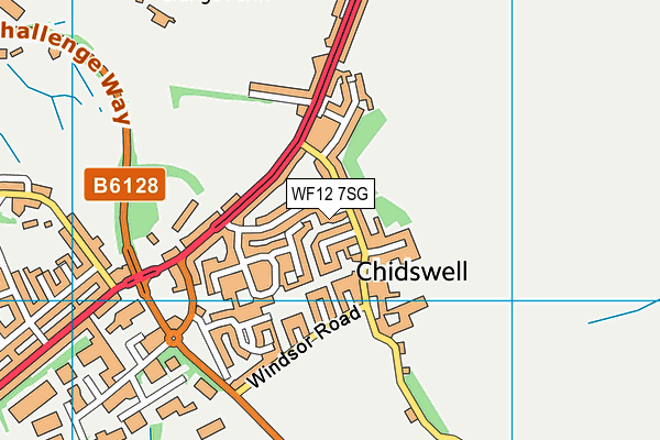 WF12 7SG map - OS VectorMap District (Ordnance Survey)