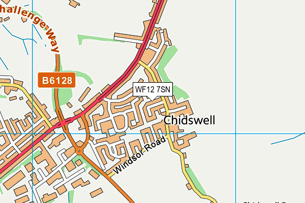 WF12 7SN map - OS VectorMap District (Ordnance Survey)