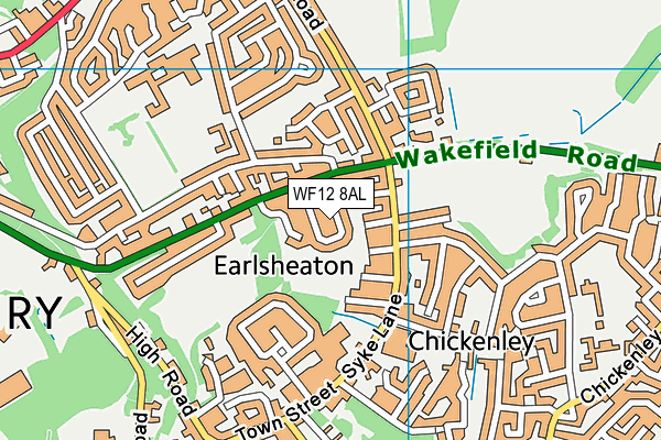 WF12 8AL map - OS VectorMap District (Ordnance Survey)