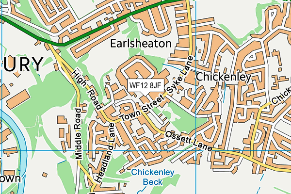 Earlsheaton Infant School map (WF12 8JF) - OS VectorMap District (Ordnance Survey)