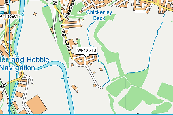 WF12 8LJ map - OS VectorMap District (Ordnance Survey)