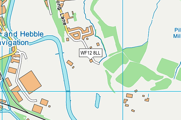WF12 8LL map - OS VectorMap District (Ordnance Survey)