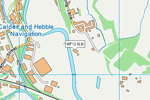 WF12 8LN map - OS VectorMap District (Ordnance Survey)
