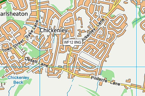 WF12 8NG map - OS VectorMap District (Ordnance Survey)