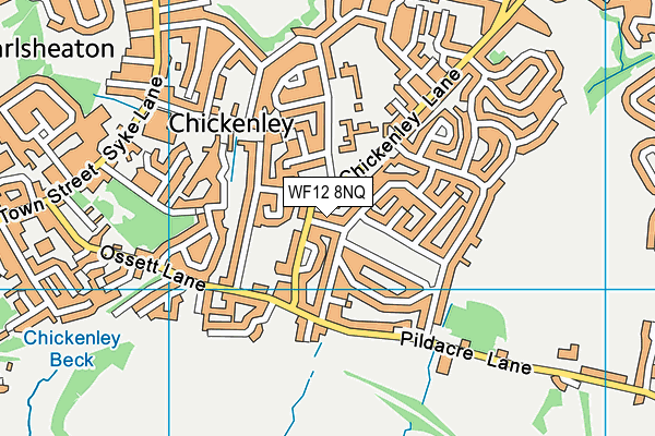 WF12 8NQ map - OS VectorMap District (Ordnance Survey)