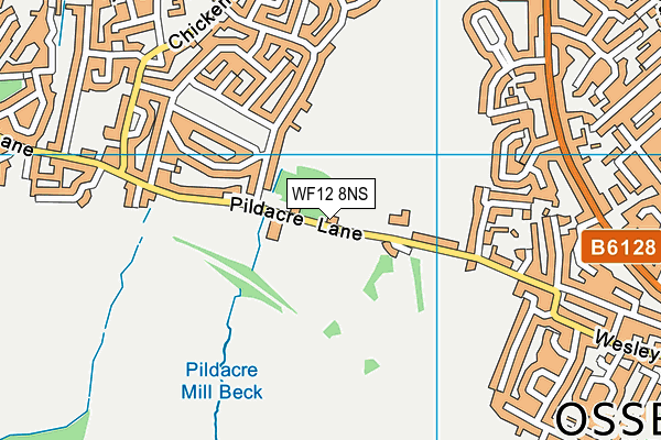 WF12 8NS map - OS VectorMap District (Ordnance Survey)