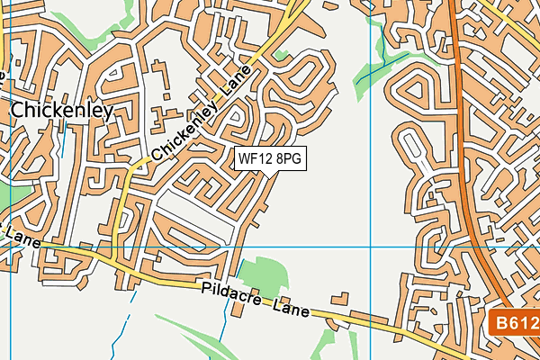 WF12 8PG map - OS VectorMap District (Ordnance Survey)