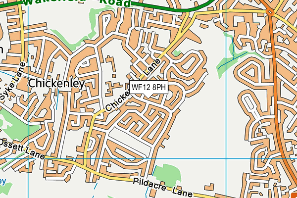 WF12 8PH map - OS VectorMap District (Ordnance Survey)