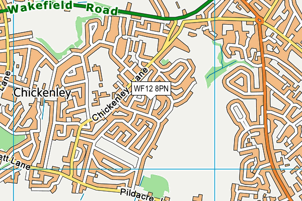 WF12 8PN map - OS VectorMap District (Ordnance Survey)