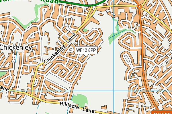 WF12 8PP map - OS VectorMap District (Ordnance Survey)