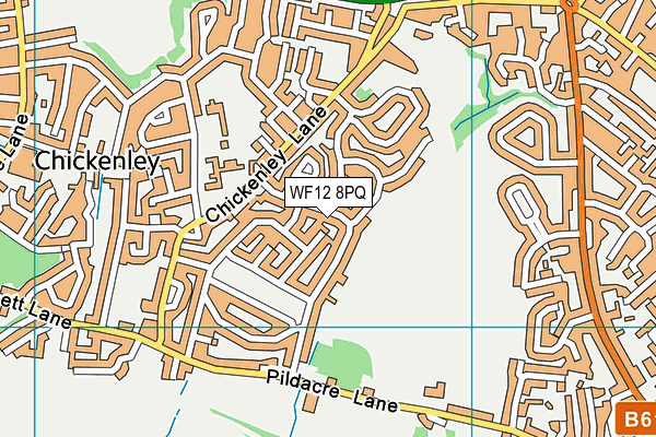 WF12 8PQ map - OS VectorMap District (Ordnance Survey)