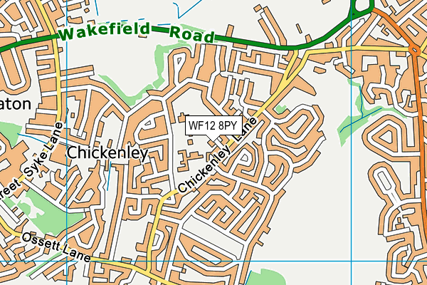 WF12 8PY map - OS VectorMap District (Ordnance Survey)