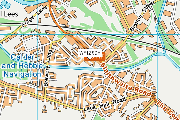 WF12 9DH map - OS VectorMap District (Ordnance Survey)