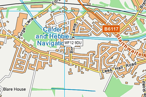 WF12 9DU map - OS VectorMap District (Ordnance Survey)