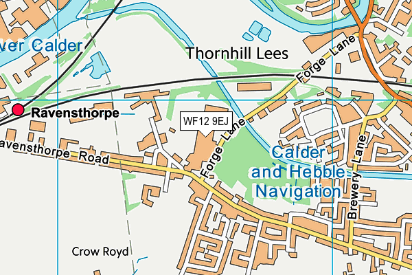 WF12 9EJ map - OS VectorMap District (Ordnance Survey)