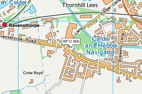 WF12 9EN map - OS VectorMap District (Ordnance Survey)