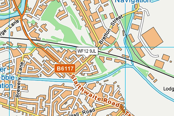 WF12 9JL map - OS VectorMap District (Ordnance Survey)