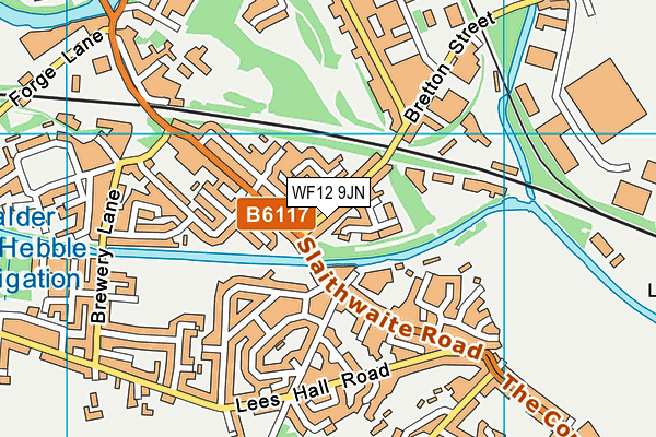 WF12 9JN map - OS VectorMap District (Ordnance Survey)