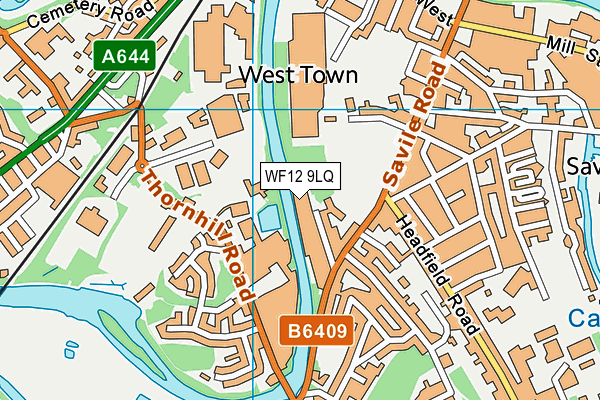 WF12 9LQ map - OS VectorMap District (Ordnance Survey)